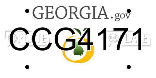 CCG4171 Georgia License Plate