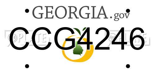 CCG4246 Georgia License Plate