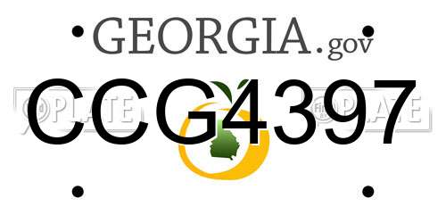 CCG4397 Georgia License Plate