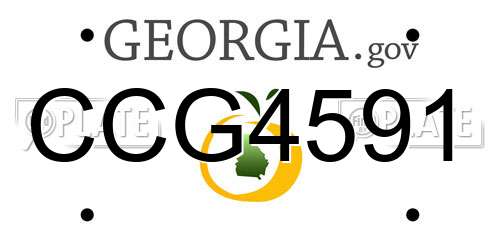 CCG4591 Georgia License Plate