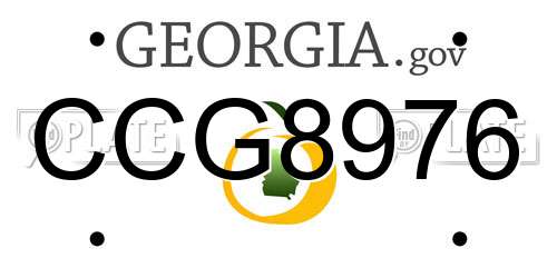 CCG8976 Georgia License Plate