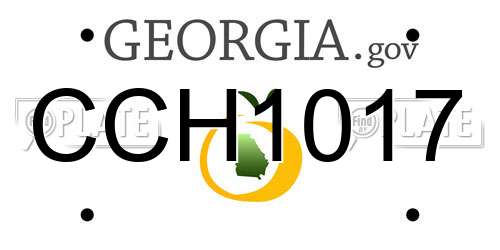 CCH1017 Georgia License Plate