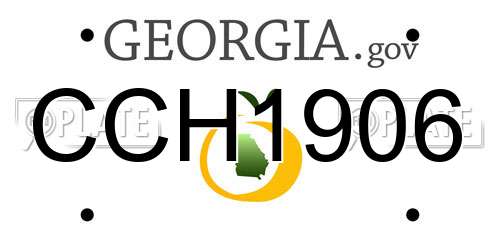 CCH1906 Georgia License Plate