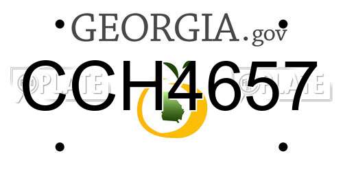 CCH4657 Georgia License Plate