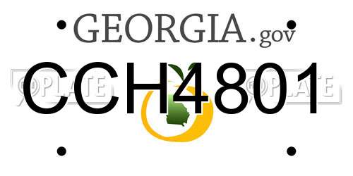 CCH4801 Georgia License Plate