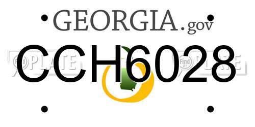 CCH6028 Georgia License Plate