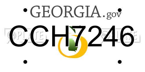 CCH7246 Georgia License Plate