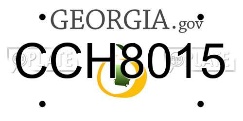 CCH8015 Georgia License Plate