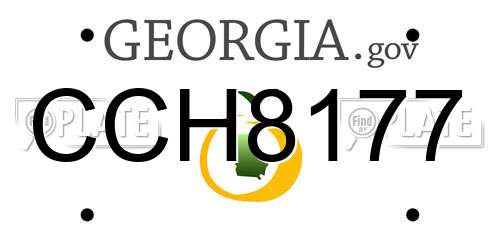 CCH8177 Georgia License Plate