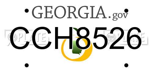 CCH8526 Georgia License Plate