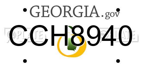 CCH8940 Georgia License Plate