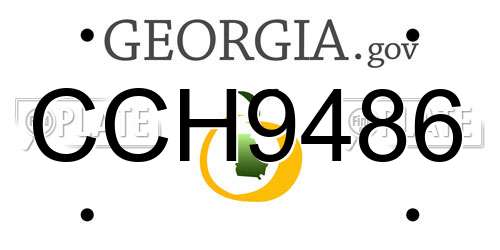 CCH9486 Georgia License Plate