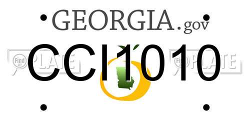 CCI1010 Georgia License Plate