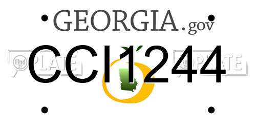 CCI1244 Georgia License Plate
