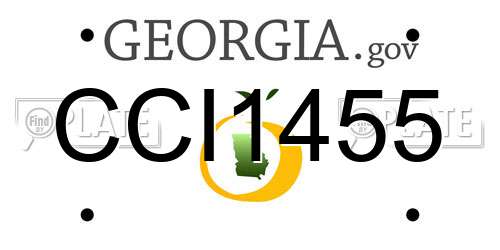 CCI1455 Georgia License Plate