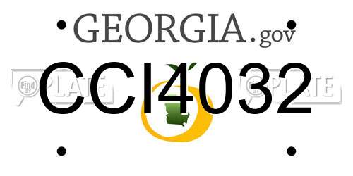 CCI4032 Georgia License Plate