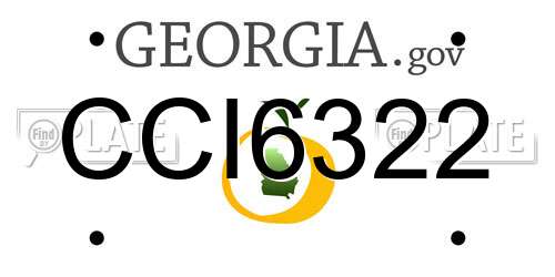 CCI6322 Georgia License Plate