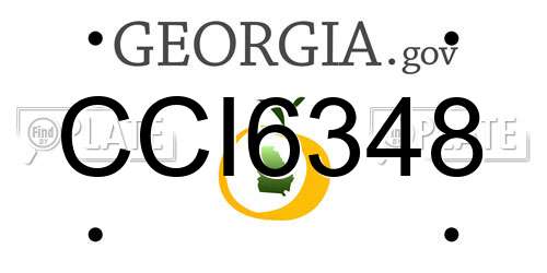 CCI6348 Georgia License Plate