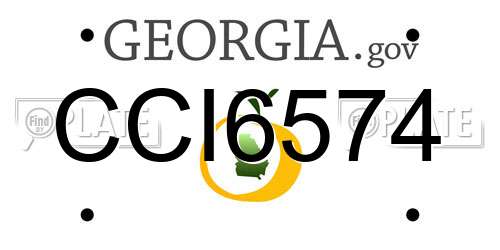 CCI6574 Georgia License Plate