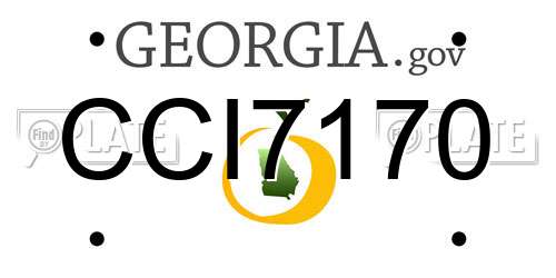 CCI7170 Georgia License Plate