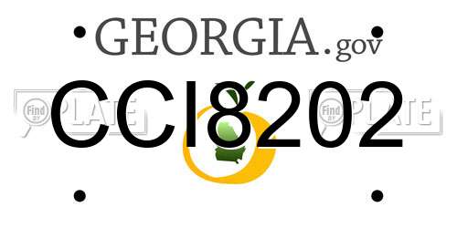 CCI8202 Georgia License Plate