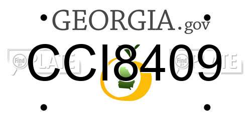 CCI8409 Georgia License Plate