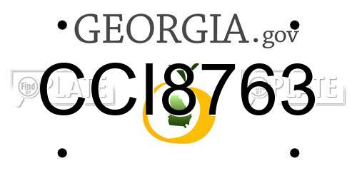 CCI8763 Georgia License Plate