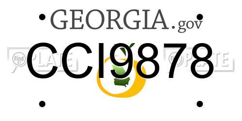 CCI9878 Georgia License Plate