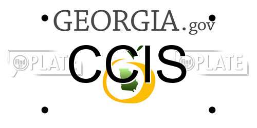 CCIS Georgia License Plate