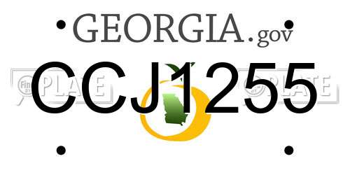CCJ1255 Georgia License Plate