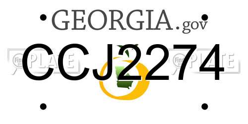 CCJ2274 Georgia License Plate