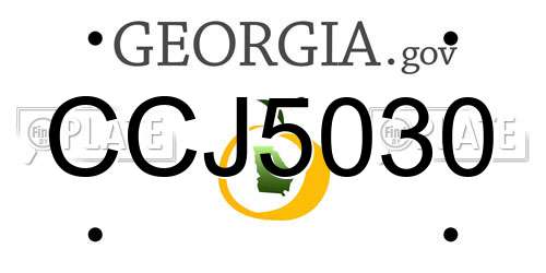 CCJ5030 Georgia License Plate