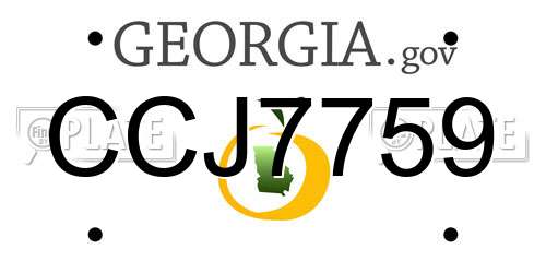CCJ7759 Georgia License Plate