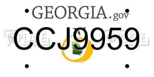 CCJ9959 Georgia License Plate