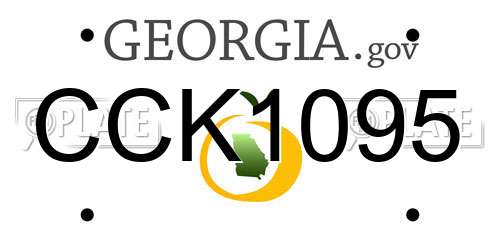 CCK1095 Georgia License Plate