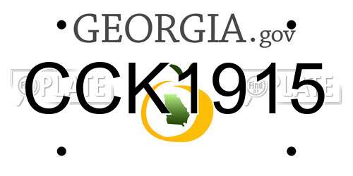 CCK1915 Georgia License Plate