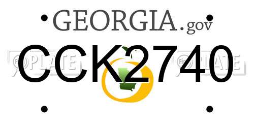CCK2740 Georgia License Plate