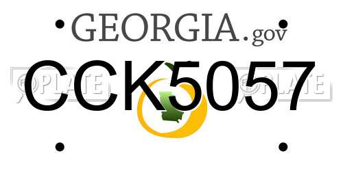 CCK5057 Georgia License Plate