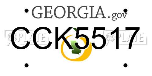 CCK5517 Georgia License Plate