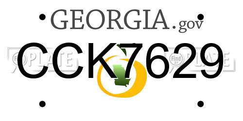 CCK7629 Georgia License Plate