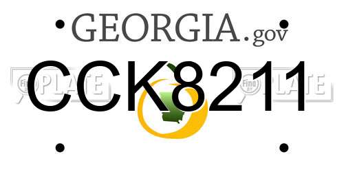 CCK8211 Georgia License Plate