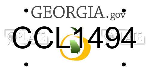 CCL1494 Georgia License Plate