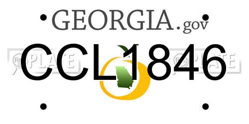 CCL1846 Georgia License Plate
