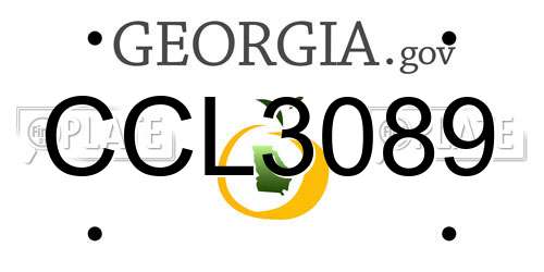 CCL3089 Georgia License Plate
