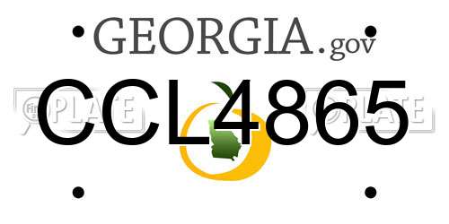 CCL4865 Georgia License Plate