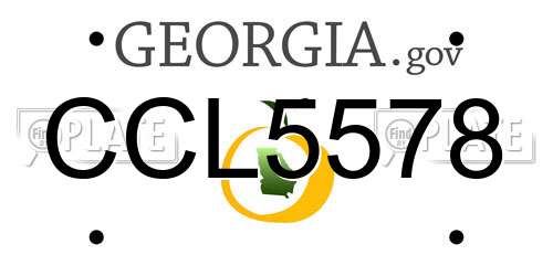 CCL5578 Georgia License Plate