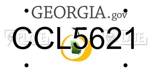 CCL5621 Georgia License Plate