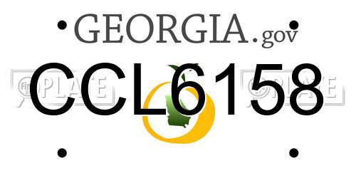 CCL6158 Georgia License Plate