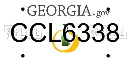 CCL6338 Georgia License Plate