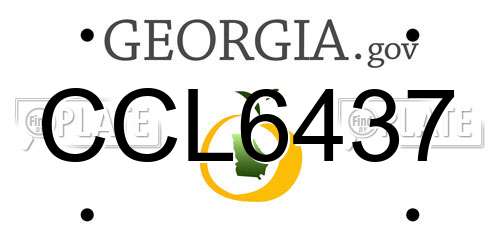 CCL6437 Georgia License Plate